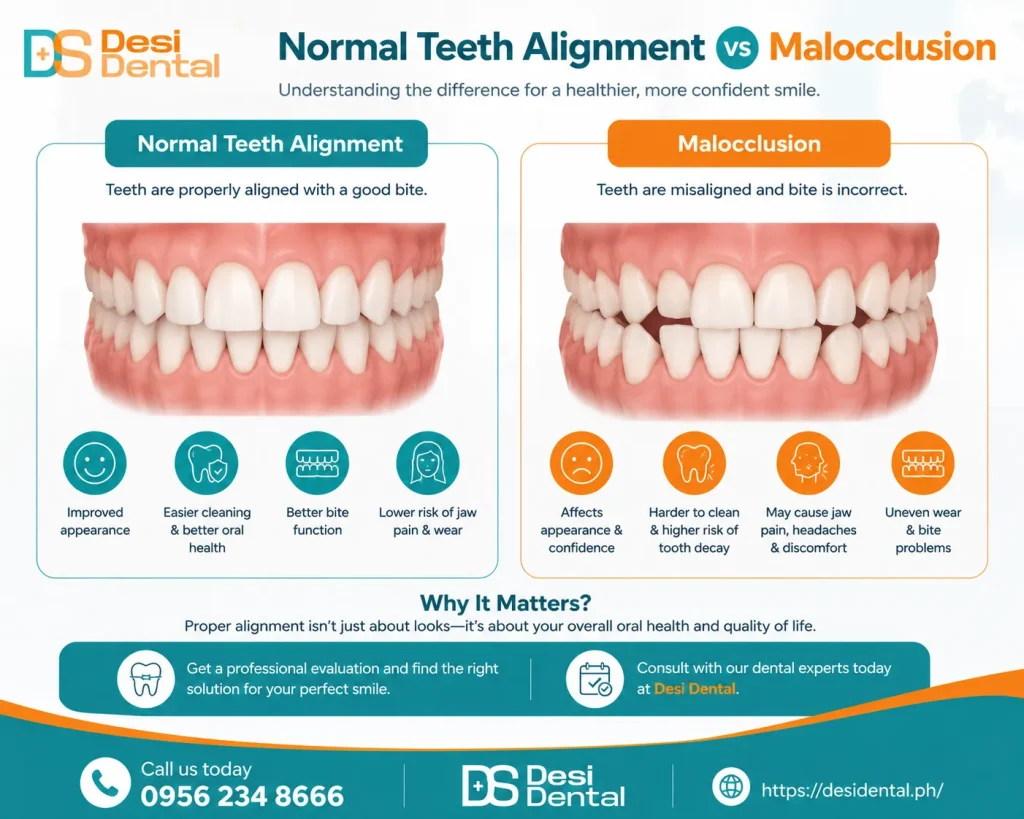 Normal Teeth Alignment vs Malocclusion