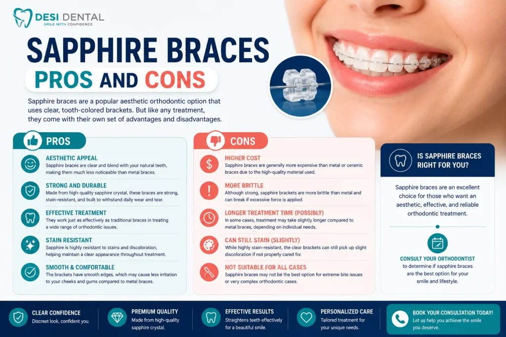 Sapphire Braces Pros and Cons