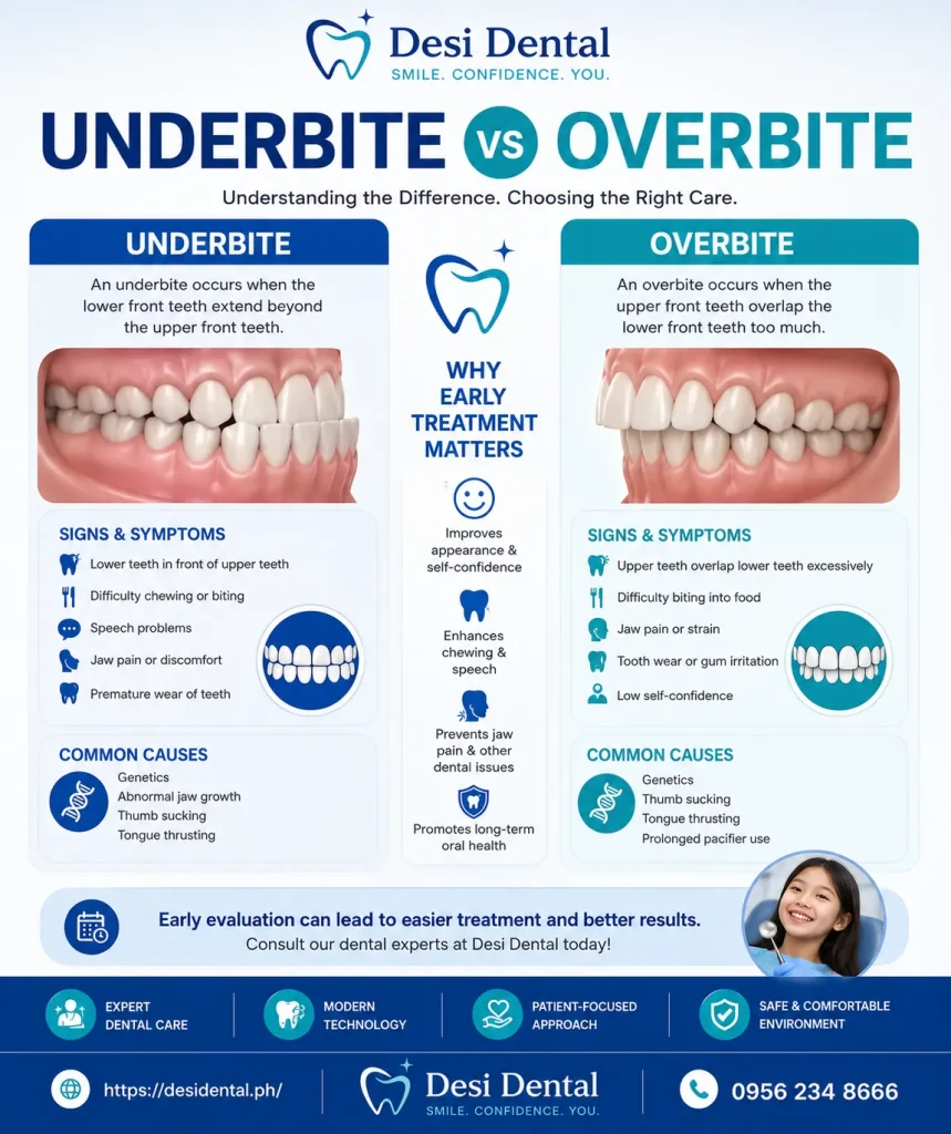 Underbite vs Overbite
