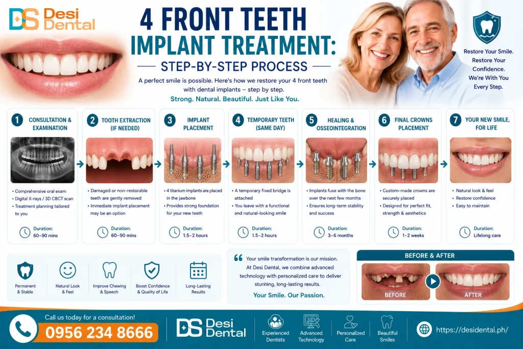 4 Front Teeth Implant Treatment