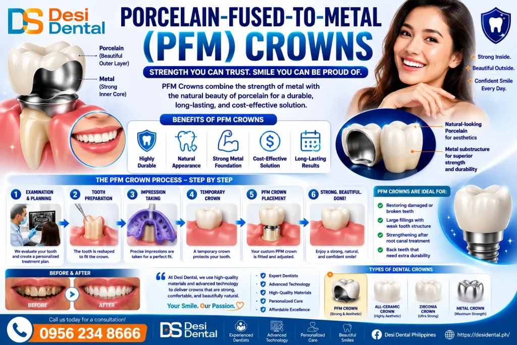 Porcelain-Fused-to-Metal (PFM) Crowns