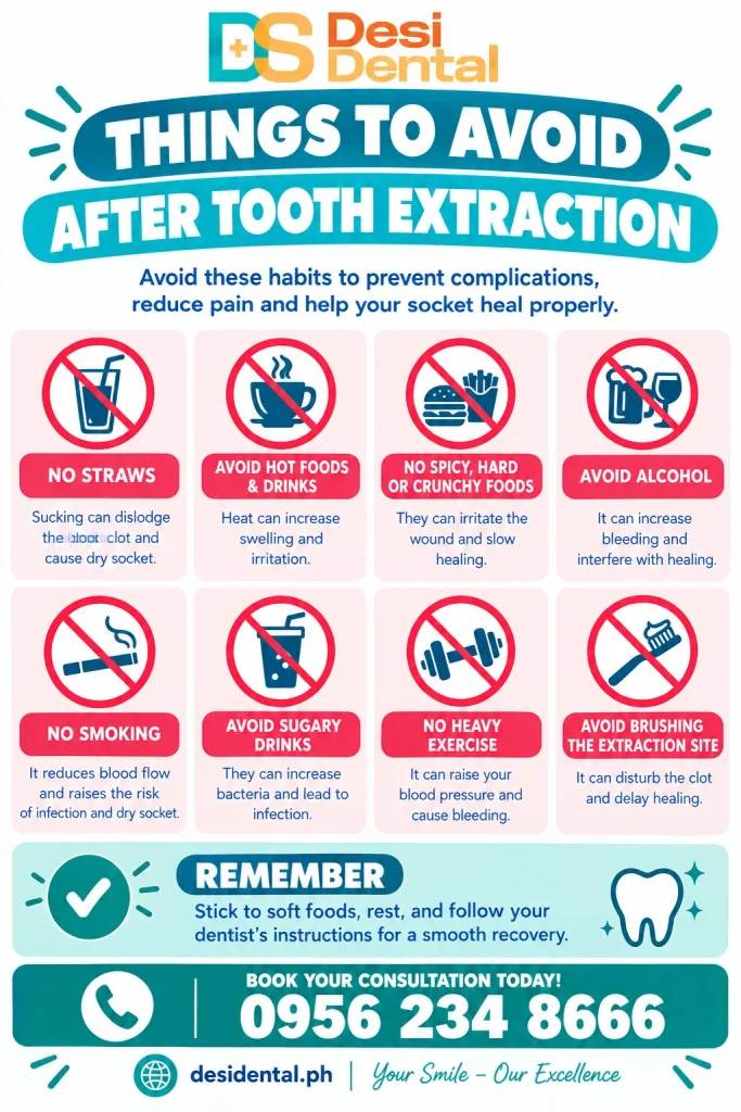 Things to Avoid After Tooth Extraction